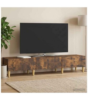 vidaXL TV Cabinet Smoked Oak 147 x 34.5 x 30 cm Engineered Wood