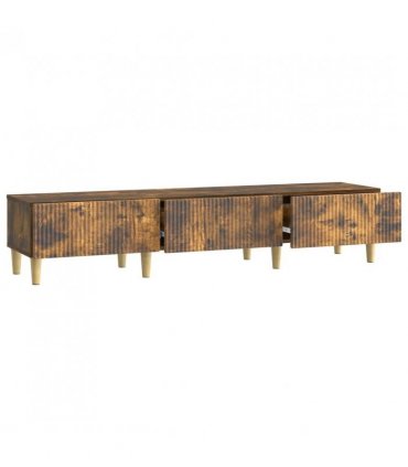 vidaXL TV Cabinet Smoked Oak 147 x 34.5 x 30 cm Engineered Wood