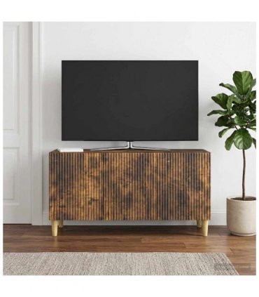 vidaXL TV Cabinet Smoked Oak 99 x 34.5 x 50 cm Engineered Wood