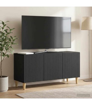 vidaXL TV Cabinet Black 99 x 34.5 x 50 cm Engineered Wood