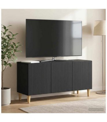 vidaXL TV Cabinet Black 99 x 34.5 x 50 cm Engineered Wood
