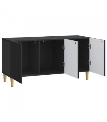 vidaXL TV Cabinet Black 99 x 34.5 x 50 cm Engineered Wood