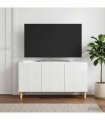 vidaXL TV Cabinet High Gloss White 99 x 34.5 x 50 cm Engineered Wood