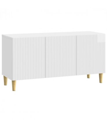 vidaXL TV Cabinet High Gloss White 99 x 34.5 x 50 cm Engineered Wood