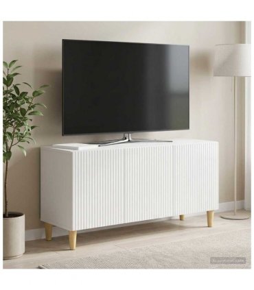 vidaXL TV Cabinet High Gloss White 99 x 34.5 x 50 cm Engineered Wood