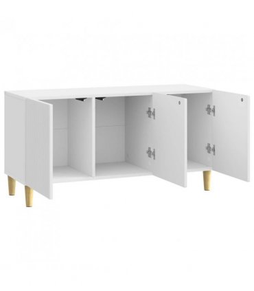 vidaXL TV Cabinet High Gloss White 99 x 34.5 x 50 cm Engineered Wood