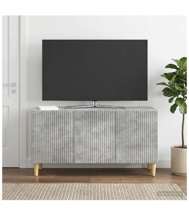 vidaXL TV Cabinet Concrete Grey 99 x 34.5 x 50 cm Engineered Wood