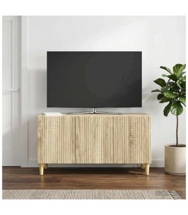 vidaXL TV Cabinet Sonoma Oak 99 x 34.5 x 50 cm Engineered Wood