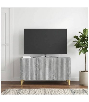 vidaXL TV Cabinet Grey Sonoma 99 x 34.5 x 50 cm Engineered Wood
