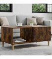 vidaXL Coffee Table Smoked Oak 90 x 50 x 40 cm Engineered Wood — V0672121120
