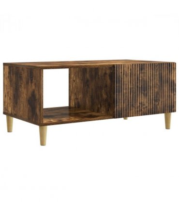 vidaXL Coffee Table Smoked Oak 90 x 50 x 40 cm Engineered Wood — V0672121120