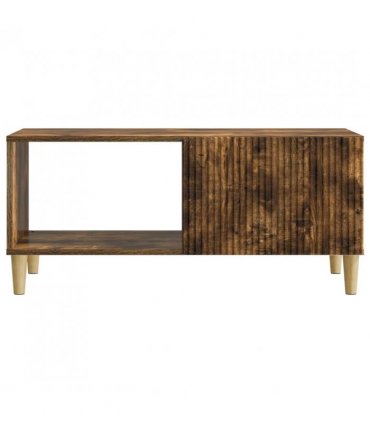 vidaXL Coffee Table Smoked Oak 90 x 50 x 40 cm Engineered Wood — V0672121120