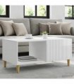 vidaXL Coffee Table High Gloss White 90 x 50 x 40 cm Engineered Wood