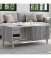 vidaXL Coffee Table Grey Sonoma 90 x 50 x 40 cm Engineered Wood — V0672121123