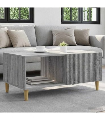 vidaXL Coffee Table Grey Sonoma 90 x 50 x 40 cm Engineered Wood — V0672121123