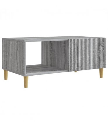 vidaXL Coffee Table Grey Sonoma 90 x 50 x 40 cm Engineered Wood — V0672121123