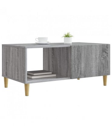 vidaXL Coffee Table Grey Sonoma 90 x 50 x 40 cm Engineered Wood — V0672121123