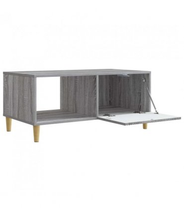 vidaXL Coffee Table Grey Sonoma 90 x 50 x 40 cm Engineered Wood — V0672121123