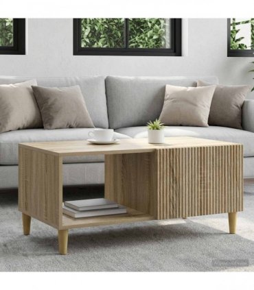 vidaXL Coffee Table Sonoma Oak 90 x 50 x 40 cm Engineered Wood — V0672121126