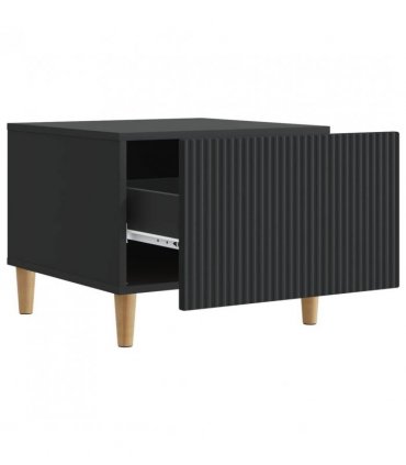 vidaXL Coffee Table with Drawer Black 49 x 50 x 40 cm Engineered Wood — V0672121128