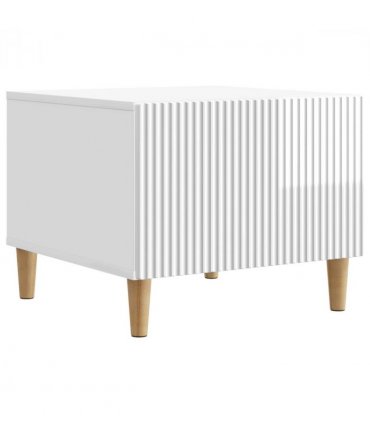 vidaXL Coffee Table High Gloss White 49 x 50 x 40 cm Engineered Wood — V0672121129