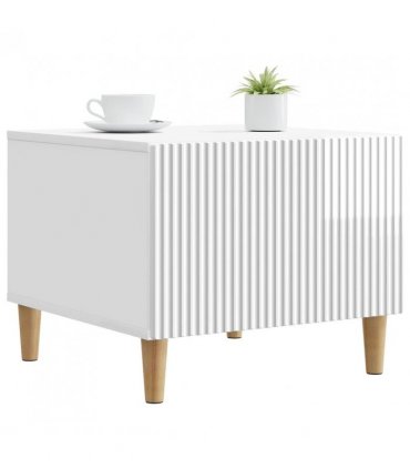 vidaXL Coffee Table High Gloss White 49 x 50 x 40 cm Engineered Wood — V0672121129