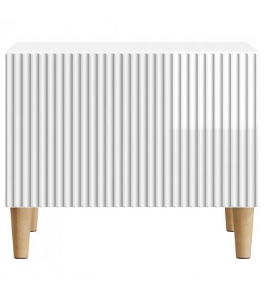 vidaXL Coffee Table High Gloss White 49 x 50 x 40 cm Engineered Wood — V0672121129