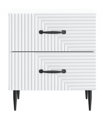 vidaXL Bedside Cabinet 2 pcs White 43 x 34.5 x 47.5 cm Engineered Wood