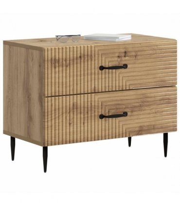 vidaXL Bedside Cabinet Artisan Oak 62 x 34.5 x 47.5 cm Engineered Wood