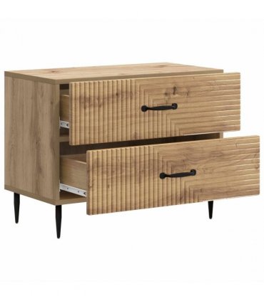 vidaXL Bedside Cabinet Artisan Oak 62 x 34.5 x 47.5 cm Engineered Wood