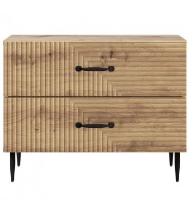 vidaXL Bedside Cabinet Artisan Oak 62 x 34.5 x 47.5 cm Engineered Wood