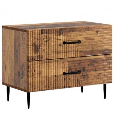 vidaXL Bedside Cabinet Old Wood 62 x 34.5 x 47.5 cm Engineered Wood