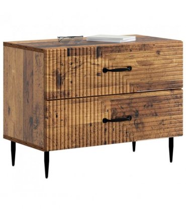 vidaXL Bedside Cabinet Old Wood 62 x 34.5 x 47.5 cm Engineered Wood