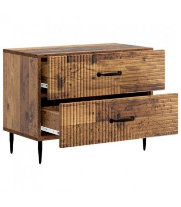 vidaXL Bedside Cabinet Old Wood 62 x 34.5 x 47.5 cm Engineered Wood