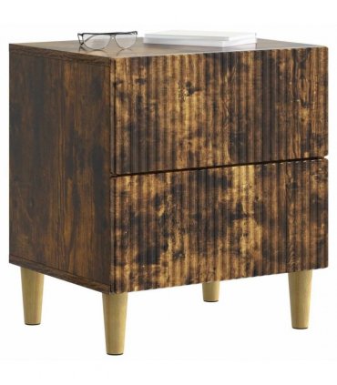 vidaXL Bedside Cabinet Smoked Oak 62 x 34.5 x 47.5 cm Engineered Wood