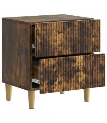 vidaXL Bedside Cabinet Smoked Oak 62 x 34.5 x 47.5 cm Engineered Wood