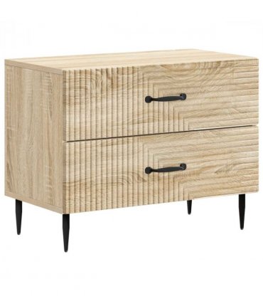 vidaXL Bedside Cabinet Sonoma Oak 62 x 34.5 x 47.5 cm Engineered Wood