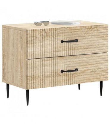 vidaXL Bedside Cabinet Sonoma Oak 62 x 34.5 x 47.5 cm Engineered Wood
