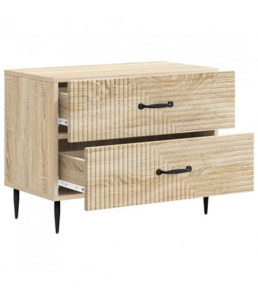 vidaXL Bedside Cabinet Sonoma Oak 62 x 34.5 x 47.5 cm Engineered Wood