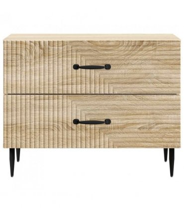 vidaXL Bedside Cabinet Sonoma Oak 62 x 34.5 x 47.5 cm Engineered Wood