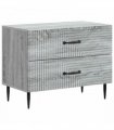 vidaXL Bedside Cabinet Grey Sonoma 62 x 34.5 x 47.5 cm Engineered Wood