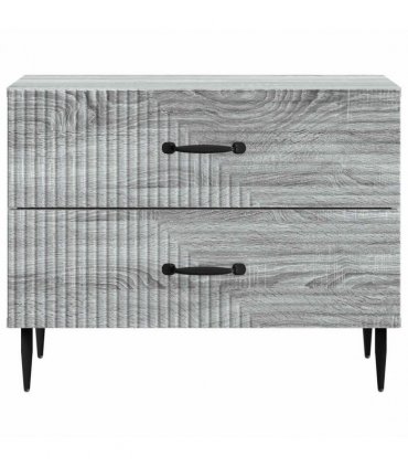 vidaXL Bedside Cabinet Grey Sonoma 62 x 34.5 x 47.5 cm Engineered Wood