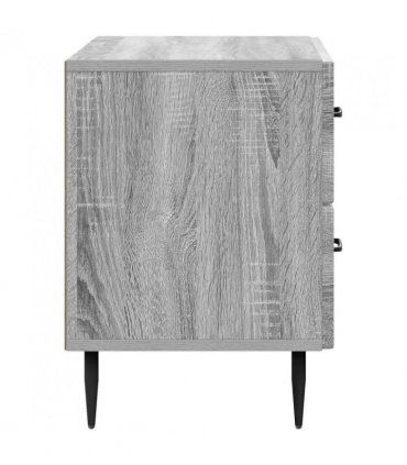 vidaXL Bedside Cabinet Grey Sonoma 62 x 34.5 x 47.5 cm Engineered Wood