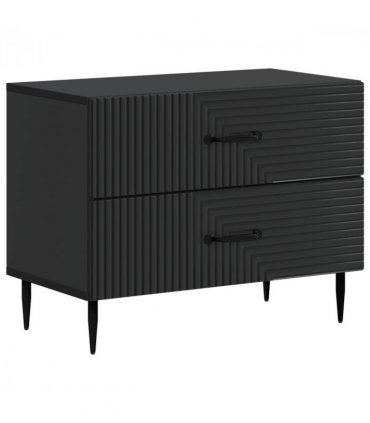 vidaXL Bedside Cabinet Black 62 x 34.5 x 47.5 cm Engineered Wood