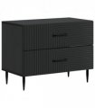 vidaXL Bedside Cabinet Black 62 x 34.5 x 47.5 cm Engineered Wood
