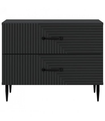 vidaXL Bedside Cabinet Black 62 x 34.5 x 47.5 cm Engineered Wood