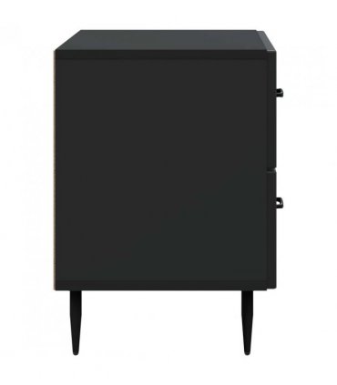 vidaXL Bedside Cabinet Black 62 x 34.5 x 47.5 cm Engineered Wood