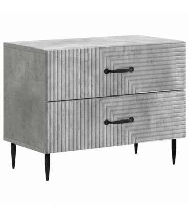 vidaXL Bedside Cabinet with Drawer Concrete Grey 62 x 34.5 x 47.5 cm