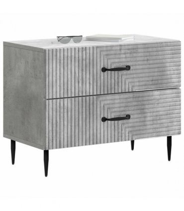 vidaXL Bedside Cabinet with Drawer Concrete Grey 62 x 34.5 x 47.5 cm