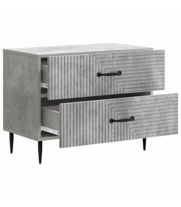 vidaXL Bedside Cabinet with Drawer Concrete Grey 62 x 34.5 x 47.5 cm